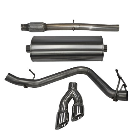 Corsa 14 GMC Sierra/Chevy Silv 1500 Crew Cab/Short Bed 5.3L V8 Polished Sport Single Side CB Exhaust - Black Ops Auto Works