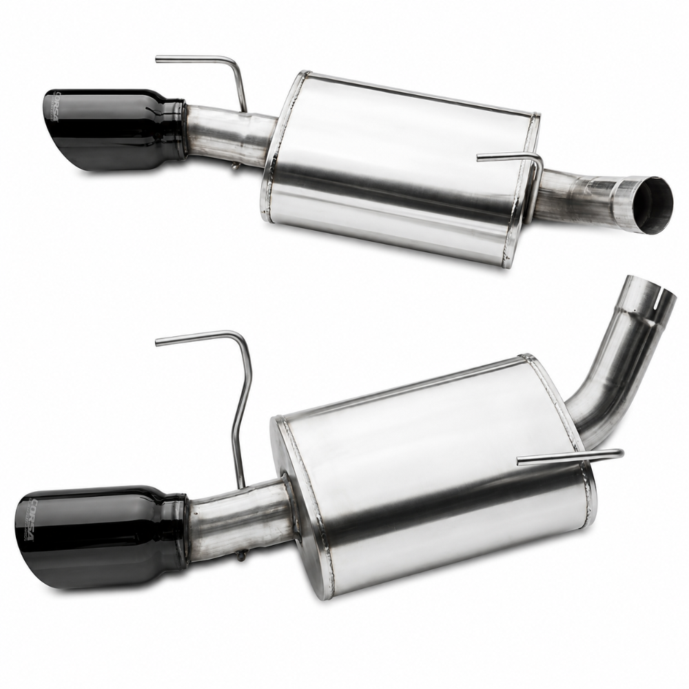 CORSA 14311BLK black Sport axle-back exhaust for 2005-2010 Ford Mustang GT and Shelby GT500