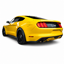 Load image into Gallery viewer, CORSA 14326BLK Sport exhaust installed on a 2015-2017 Ford Mustang GT rear bumper