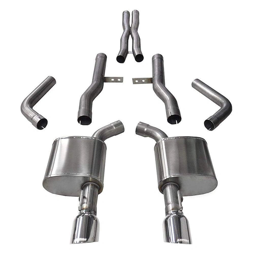 Corsa 15-16 Dodge Charger SRT/Scat Pack/R/T 6.4L Polished Xtreme Cat-Back Exhaust - CORSA Performance 14996