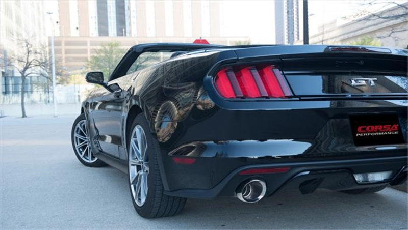 Corsa 15-16 Ford Mustang GT Convertible 5.0L V8 Polished Xtreme Dual Rear Exit Exhaust - Black Ops Auto Works