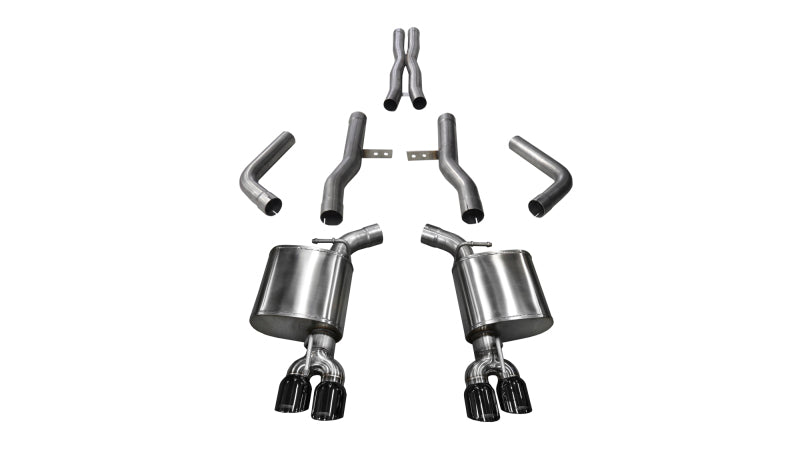 Corsa 15-17 Dodge Challenger Hellcat Dual Rear Exit Extreme Exhaust w/ 3.5in Black Tips - Black Ops Auto Works