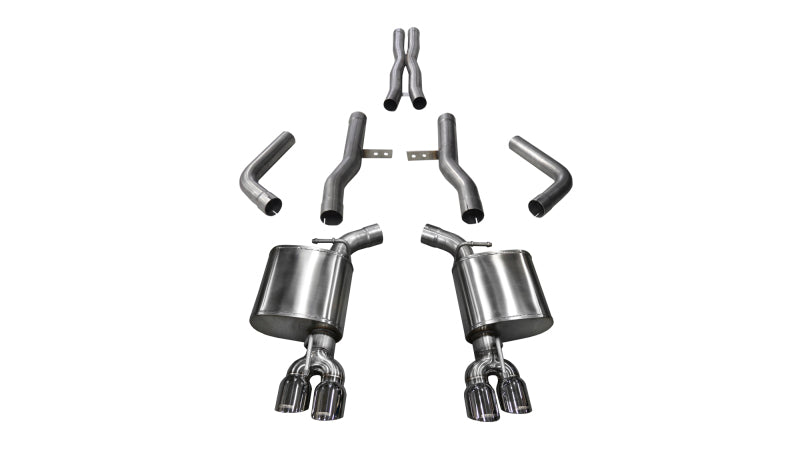 Corsa 15-17 Dodge Challenger Hellcat Dual Rear Exit Extreme Exhaust w/ 3.5in Polished Tips - Black Ops Auto Works
