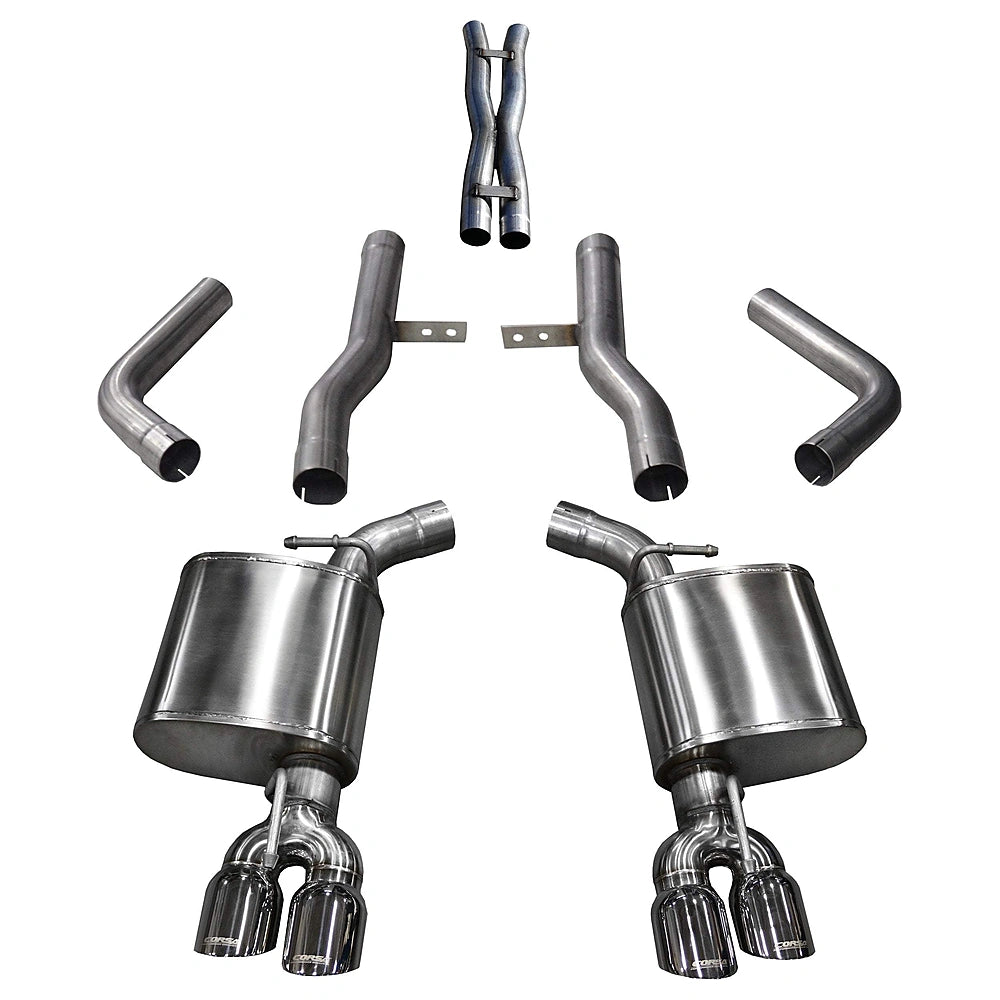 Corsa COR21006 Xtreme 2.75in Cat-Back Exhaust with 3.5in Polished Tips for 2017-2018 Dodge Challenger 5.7L V8 - CORSA Perform