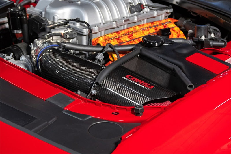 Corsa 19-21 Dodge Challenger SRT/Hellcat/Redeye/Demon Carbon Fiber Air Intake w/ MaxFlow 5 Oil Filt. - Black Ops Auto Works