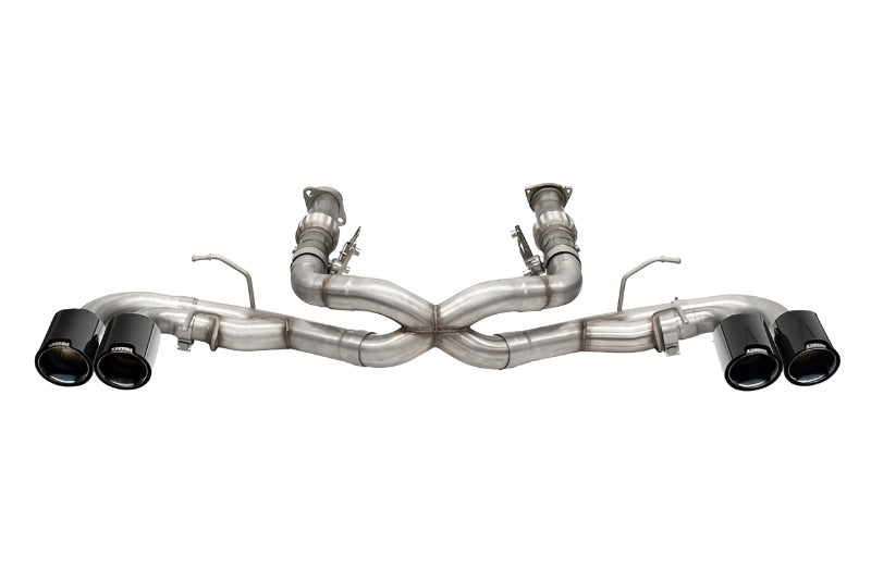 Corsa 20-23 Chevrolet Corvette C8 RWD 3in Xtreme Cat-Back Exhaust w/4.5in Carbon Fiber Black PVD Tip - Black Ops Auto Works