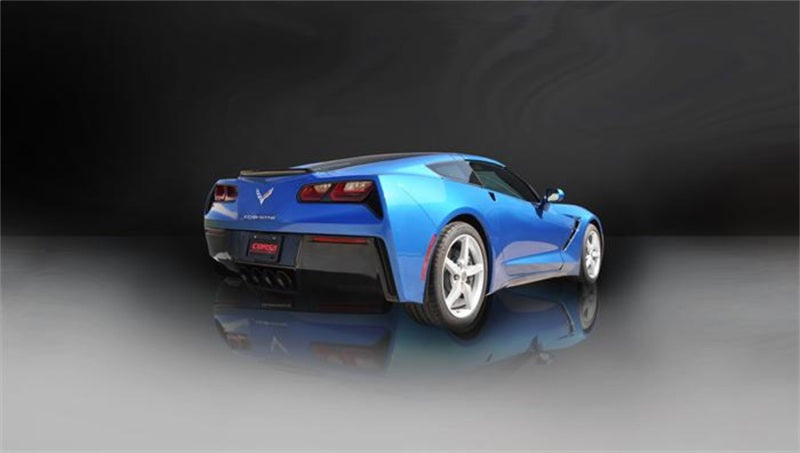 Corsa 2014 Corvette C7 Coupe 6.2L V8 AT/MT 2.75in Valve-Back Dual Rear Exit Black Sport Exhaust - Black Ops Auto Works