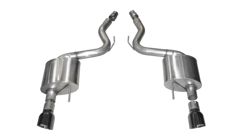 Corsa 2015 Ford Mustang GT 5.0 3in Axle Back Exhaust, Black Dual 4.5in Tip *Sport* - Black Ops Auto Works