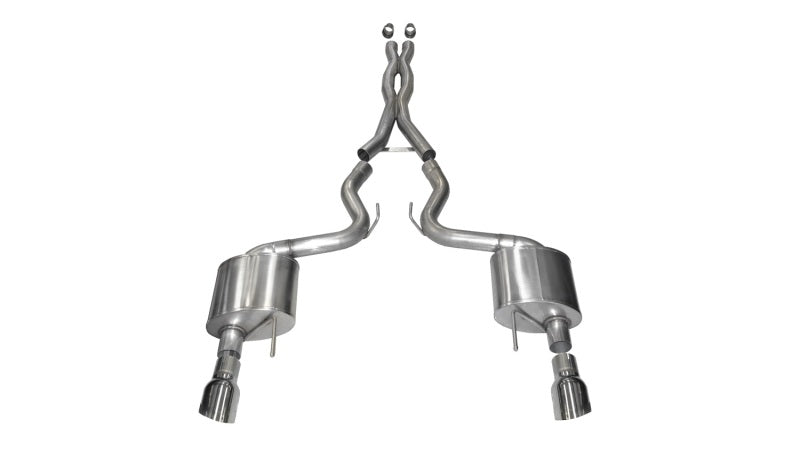 Corsa 2015 Ford Mustang GT 5.0 3in Cat Back Exhaust, Polish Dual 4.5in Tip (Xtreme) - Black Ops Auto Works