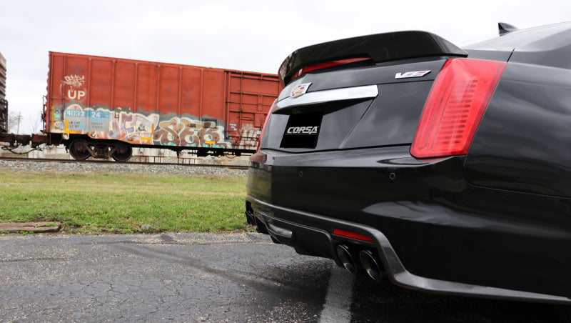 Corsa 2016 Cadillac CTS V 6.2L V8 2.75in Black Xtreme Axle-Back Exhaust - Black Ops Auto Works