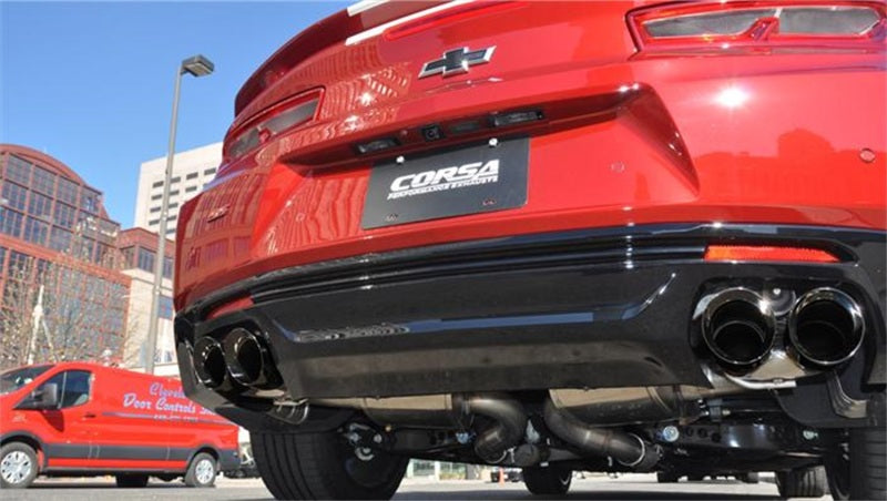 Corsa 2016 Chevrolet Camaro SS 6.2L V8 2.75in Black Xtreme Axle-Back Exhaust - Black Ops Auto Works