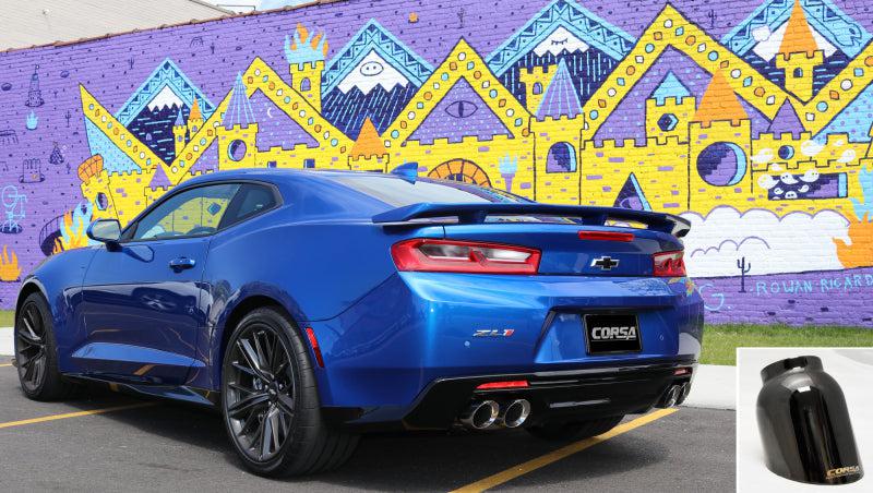 Corsa 2016 Chevrolet Camaro SS 6.2L V8 2.75in Black Xtreme Axle-Back Exhaust - Black Ops Auto Works