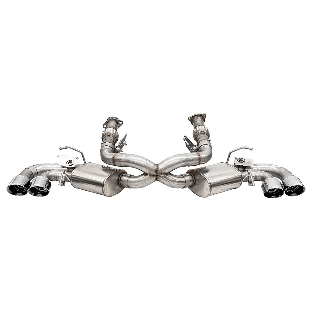 CORSA 21100 valved cat-back exhaust with polished tips for 2020-2026 Chevrolet Corvette C8