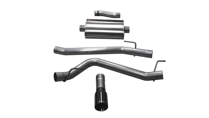 Corsa 2020 Jeep Gladiator JT 3.6L, Single Side Exit Cat-Back Exhaust System w/ Single 4in Black Tip - Black Ops Auto Works