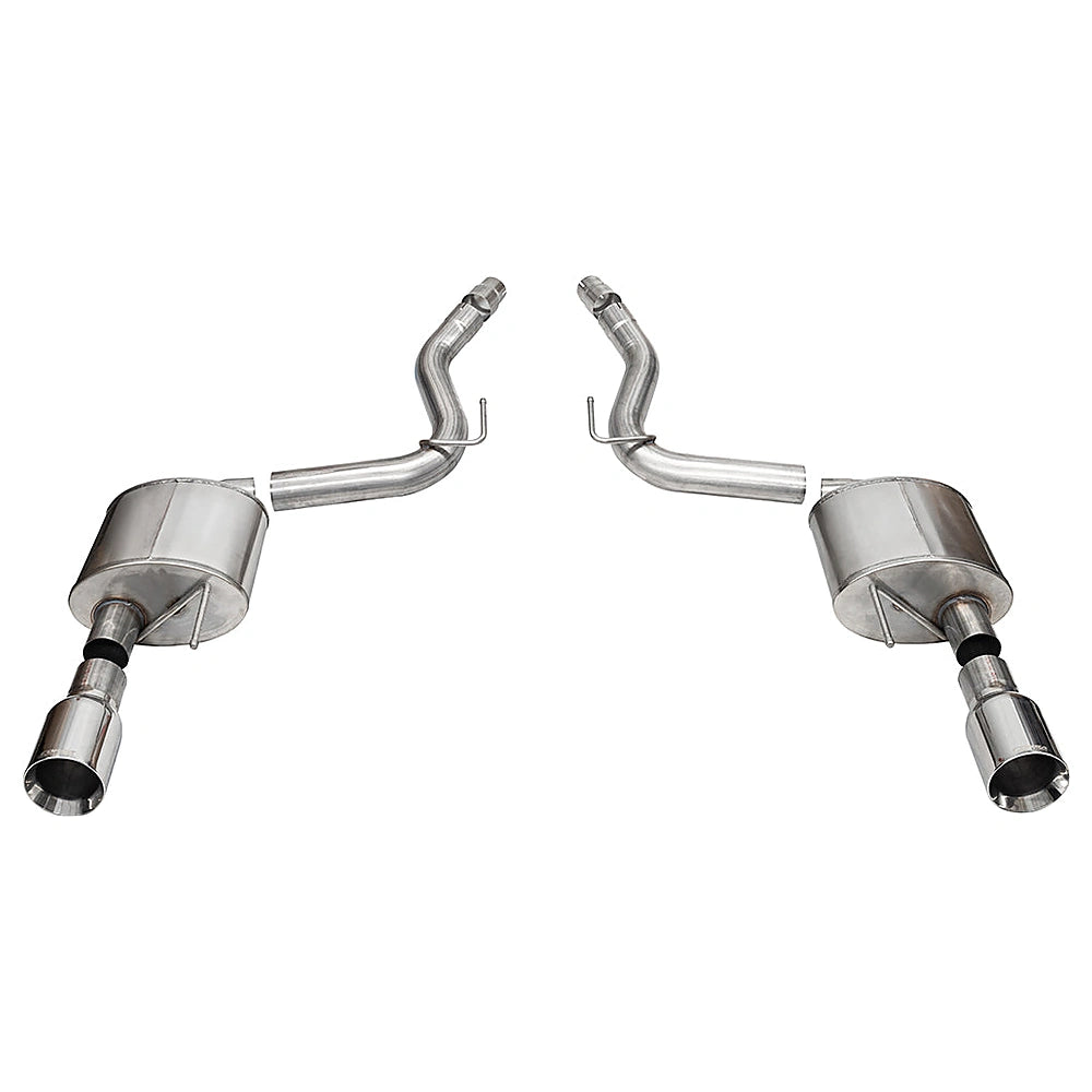 Corsa 2024 Ford Mustang GT Sport Axle-Back Dual Rear Exit with 4.5in Straight Cut Polished Tips - CORSA Performance 21253