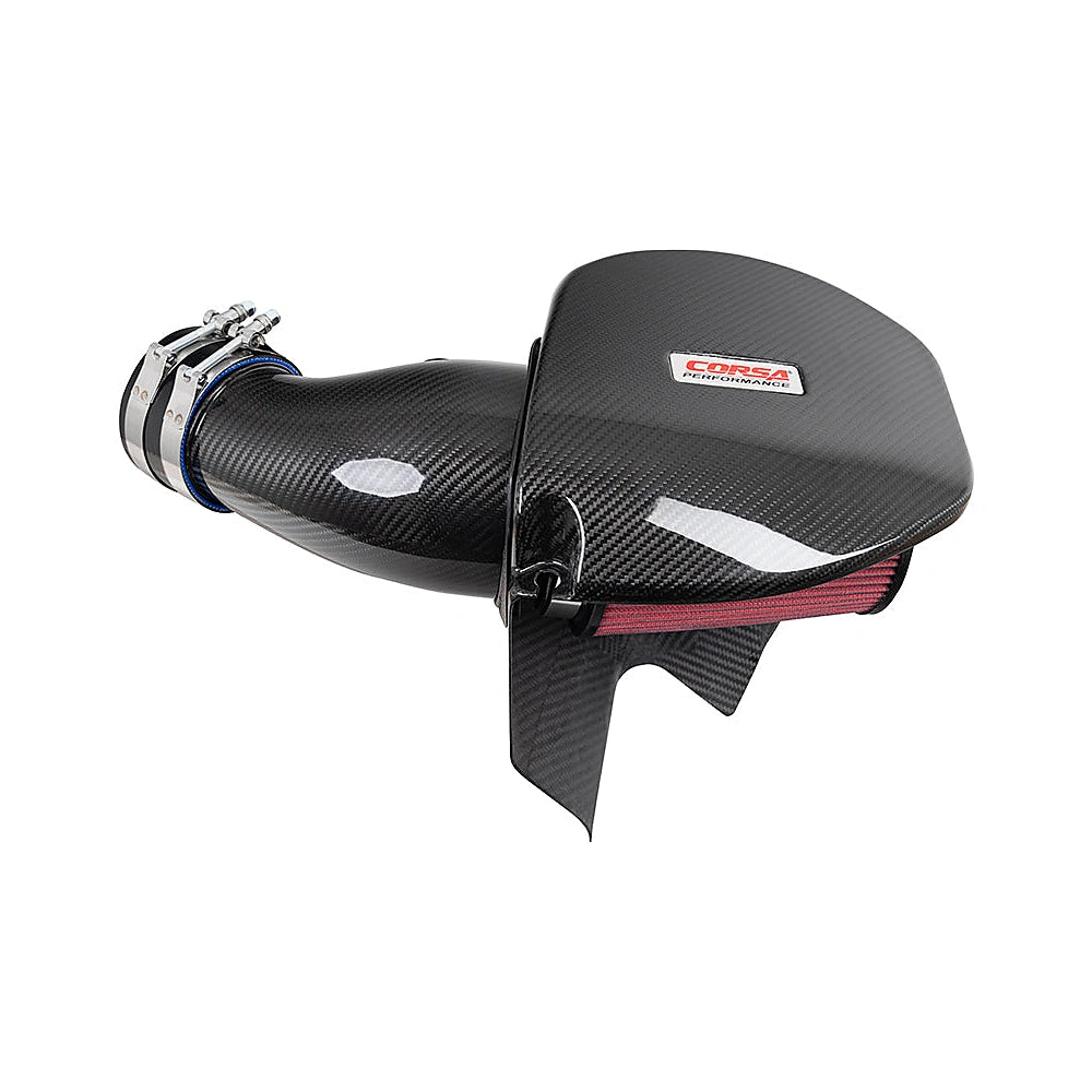 Corsa 21-23 Dodge Challenger/Charger 6.4L V8 Carbon Fiber Open Element Air Intake - Dry - CORSA Performance 44016D