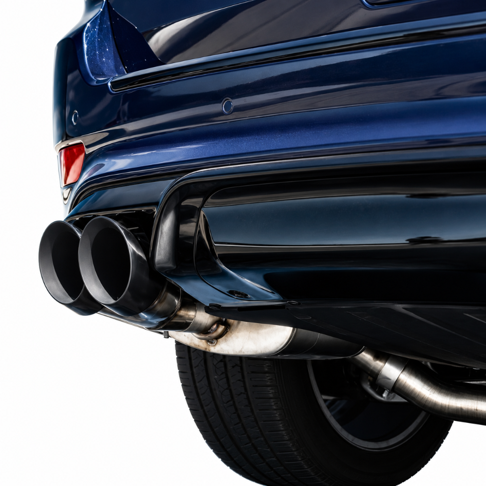 CORSA 21052BLK Xtreme cat-back exhaust system for Jeep Grand Cherokee Trackhawk with quad black tips