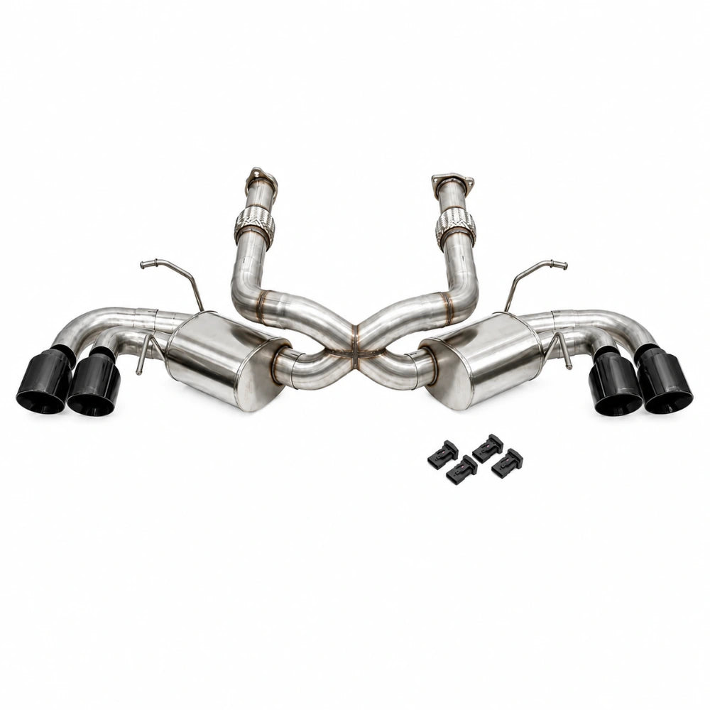Corsa 2020-25 Corvette C8 Pro-Series 3.0in Cat-Back 4.5in. Tips - Black PVD - CORSA Performance 21108BLK
