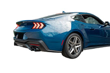 Load image into Gallery viewer, Corsa 21262BLK axle-back exhaust with black tips installed on 2024-2025 Ford Mustang GT rear view