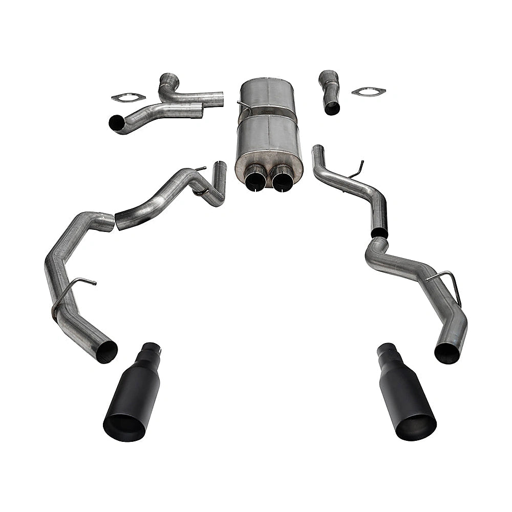Corsa 25-26 RAM 1500 RHO Crew Cab 3.0L Turbo Cat-Back Dual Rear Exit w/ 5in Single Black Pro Series - CORSA Performance 21389