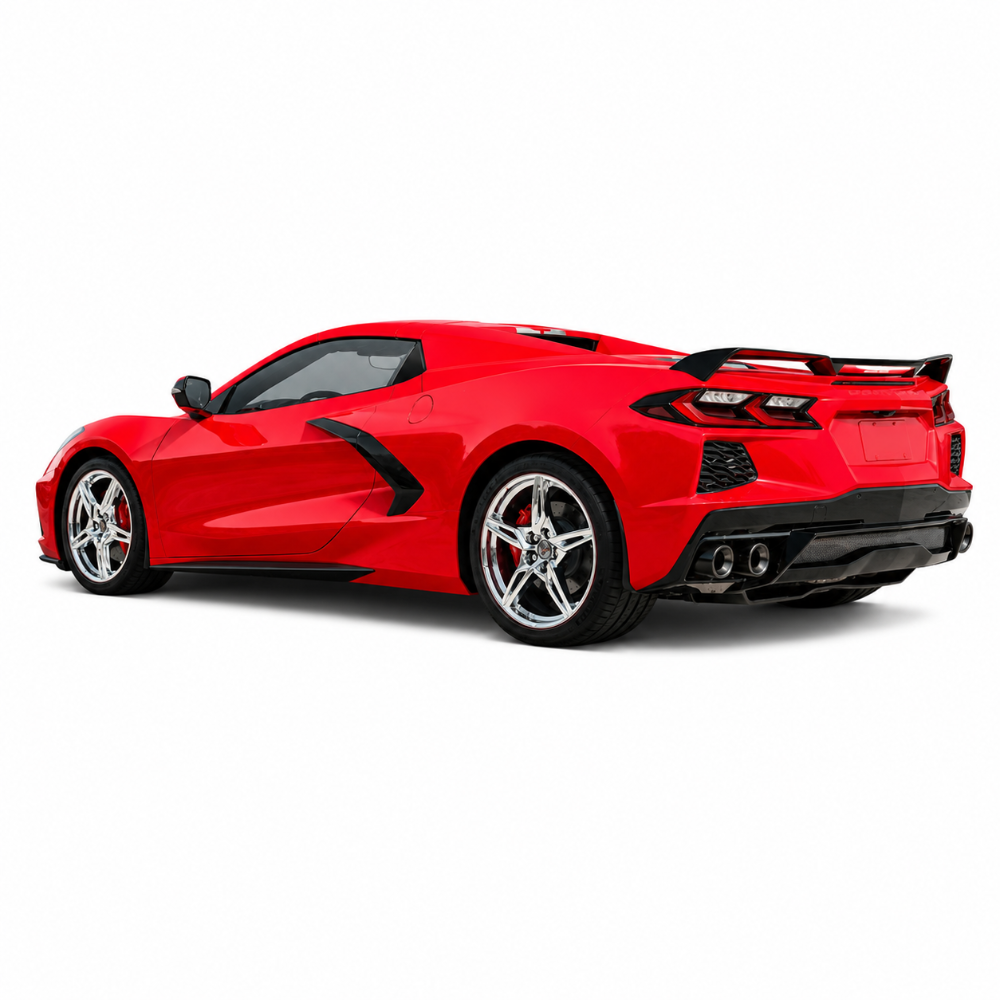 CORSA Performance valved cat-back exhaust for 2020-2025 Chevrolet Corvette C8 Stingray with carbon fiber polished exhaust tips