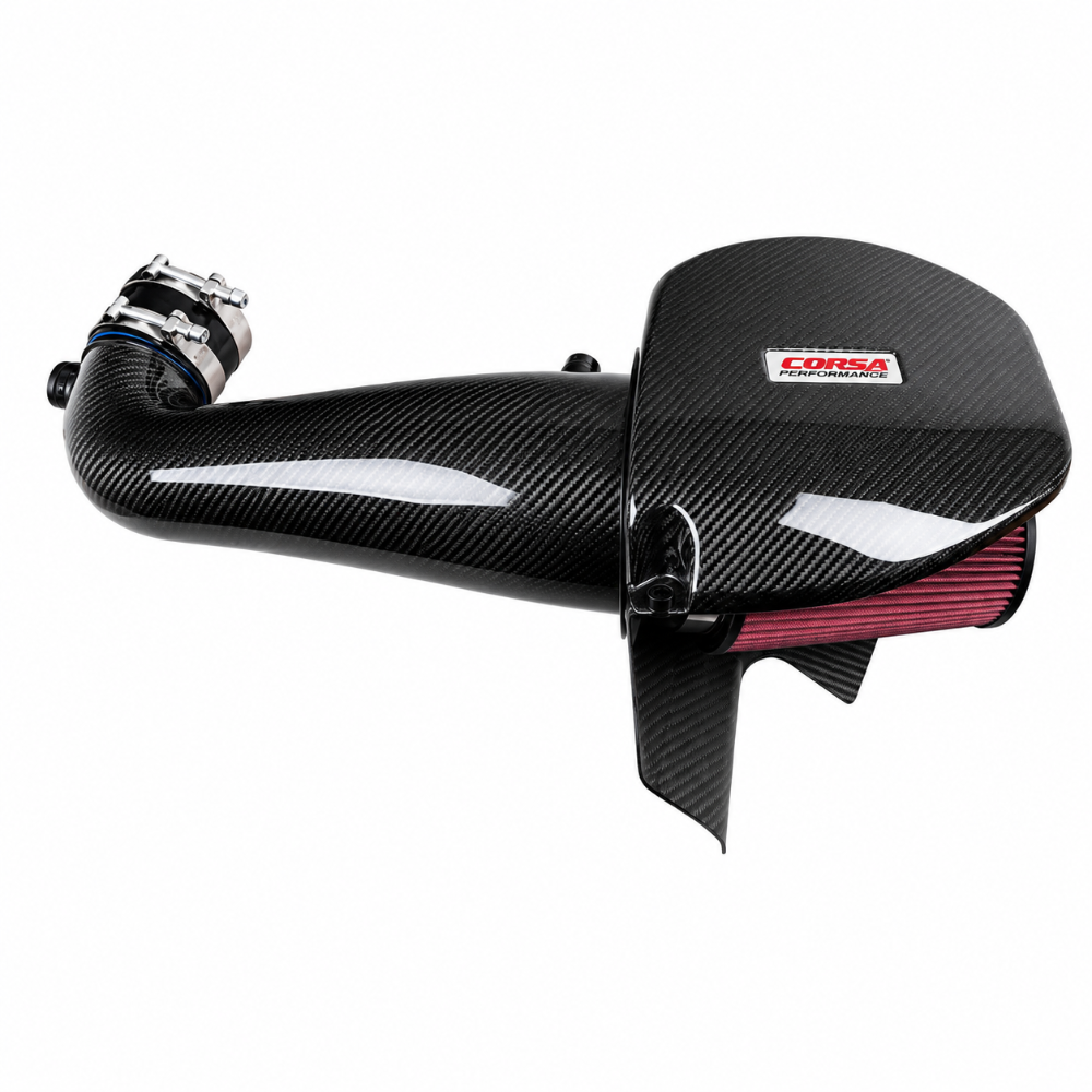 Corsa dry carbon fiber open element air intake for 2011-2023 Dodge Challenger and Charger 5.7L V8