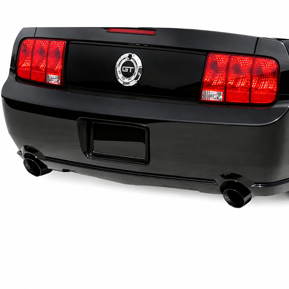 Black exhaust tip detail on CORSA Sport axle-back system for 2007-2010 Shelby GT500