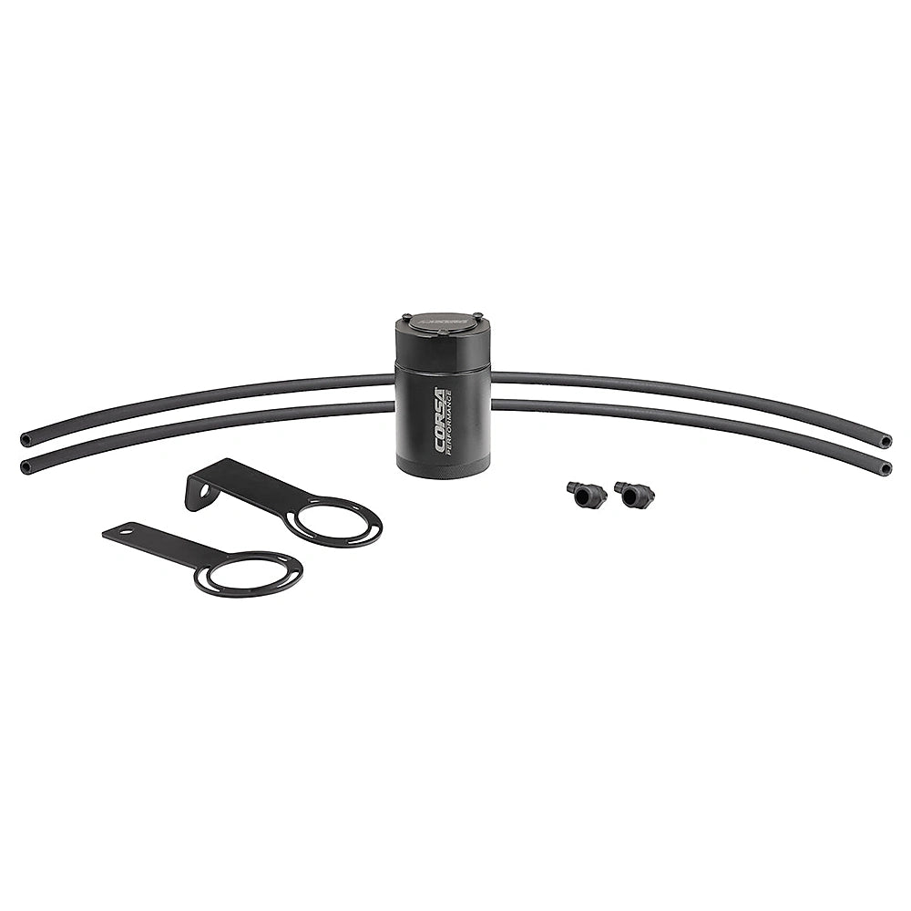 CORSA Performance 3/8in Universal 3 oz. Aluminum Oil Catch Can with Mounting Brackets - CORSA Performance CC0015