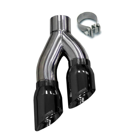 Corsa Universal Stainless Steel Exhaust Single Side Exit w/ 4in Black PVD Pro-Series Tip - CORSA Performance 14031BLK