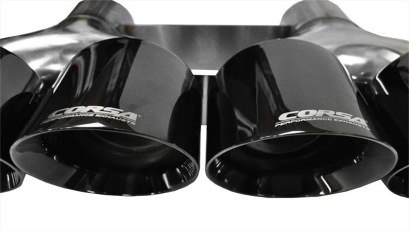 Corsa 15-15 Chevrolet Corvette 6.2L V8 Quad 45in Polished Black Pro-Series Tip Kit - CORSA Performance 14062BLK