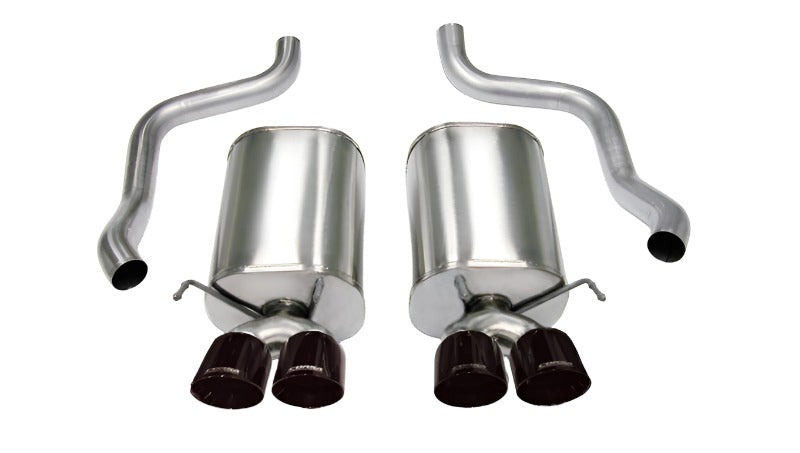 Corsa 05-08 Chevrolet Corvette C6 6.0L V8 Black Sport Axle-Back Exhaust - CORSA Performance 14169BLK