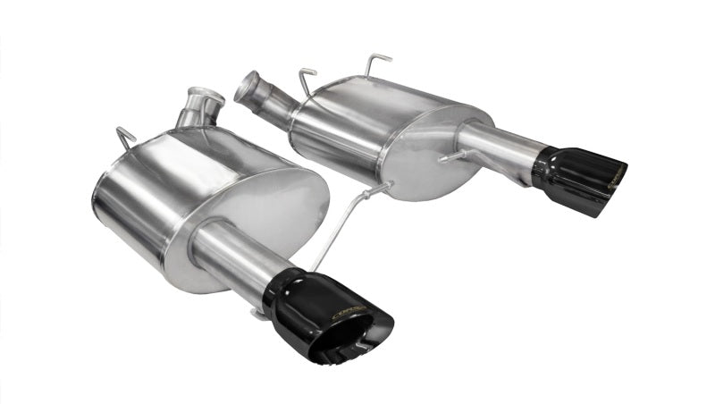 Corsa 11-14 Ford Mustang GT/Boss 302 5.0L V8 Black Sport Axle-Back Exhaust - CORSA Performance 14316BLK