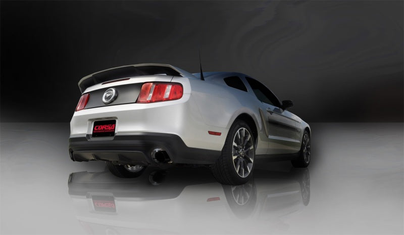 Corsa 11-14 Ford Mustang GT/Boss 302 5.0L V8 Black Sport Axle-Back Exhaust - CORSA Performance 14316BLK