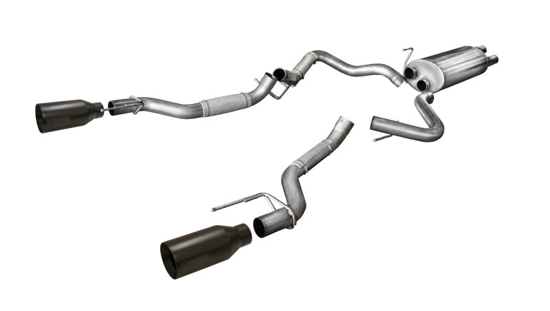 CORSA 14397BPC Sport Cat-Back Exhaust for 2017-2020 Ford F-150 Raptor 3.5L - Black Tip - CORSA Performance 14397BPC