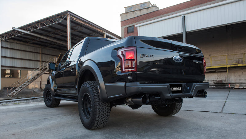 CORSA 14397GNM Sport Cat-Back Exhaust for 2017-2020 Ford F-150 Raptor 3.5L - Gunmetal Tip - CORSA Performance 14397GNM