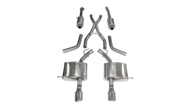CORSA 14459 Sport Cat-Back Exhaust for 2011-2021 Dodge Durango 5.7L HEMI - Polished Tip - CORSA Performance 14459
