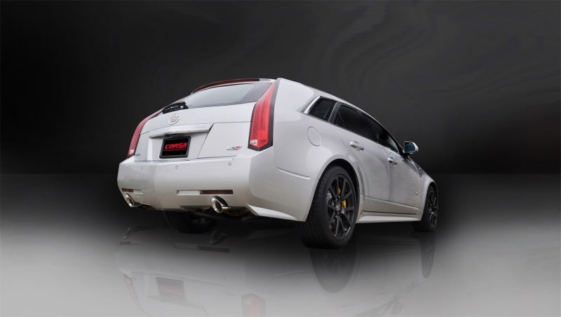 Corsa 11-13 Cadillac CTS Wagon V 6.2L V8 Polished Sport Axle-Back Exhaust - CORSA Performance 14948