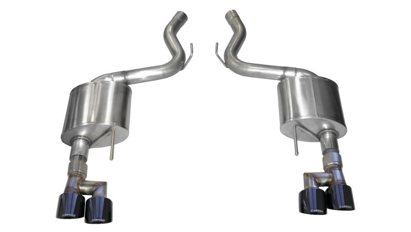 Corsa 18-19 Ford Mustang 5.0L V8 3in Sport Axle-Back Dual Rear Exit w/ 4in Black PVD Pro-Series Tips - CORSA Performance 2103