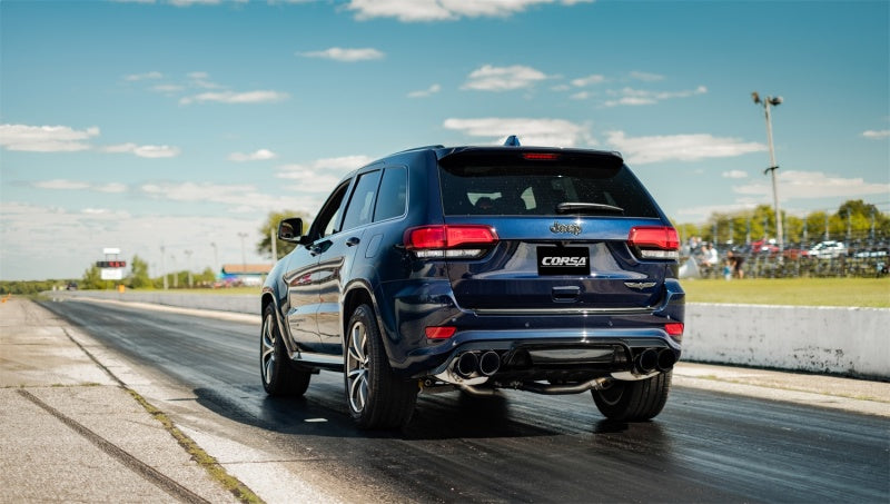 Corsa 18-21 Jeep Grand Cherokee TrackHawk 6.2L Xtreme Cat-Back Dual Rear Exit w/4.5in Polished Tips - CORSA Performance 21052