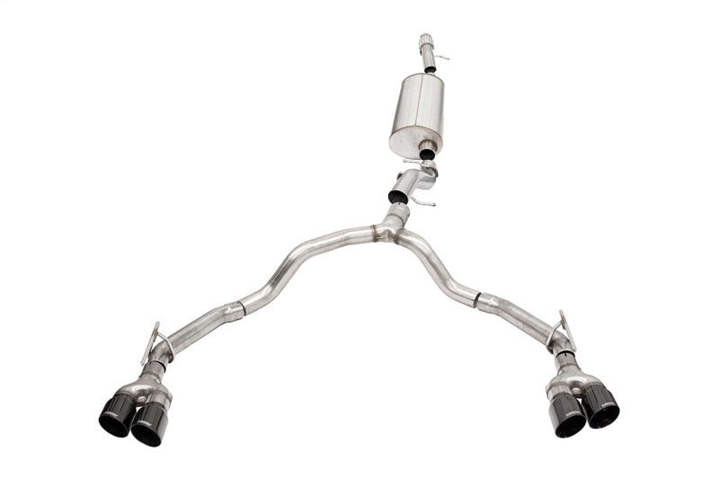 Corsa 21-22 Tahoe / GMC Yukon 4DR 6.2L 4WD Dual Rear 3in - 2.75in Sport Cat-Back DW 4in BLK Tips - CORSA Performance 21129BLK