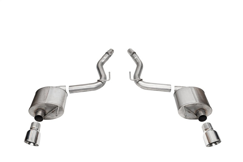 Corsa 2024 Ford Mustang GT Touring Axle-Back Dual Rear Exit with 4.5in Pro Series Polished Tips - CORSA Performance 21256