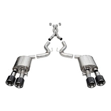 Load image into Gallery viewer, Corsa 20-22 Ford Mustang GT500 3.0in Dual Rear Exit Catback w/ Twin 5.0in Polished Carbon Fiber T - CORSA Performance 21292CF