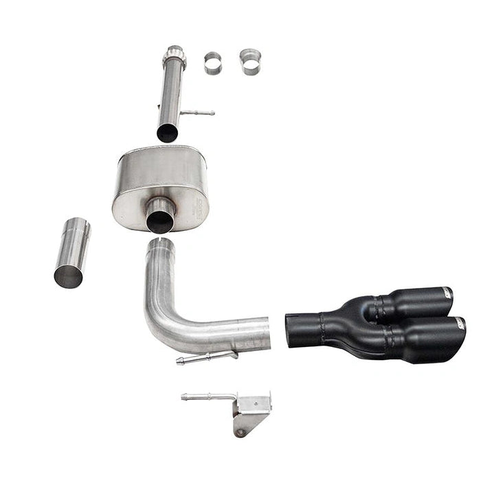 Corsa 14-16 Chevrolet Silverado 3.0in Catback Front Axle Exit Exhaust w/ Twin 4.0in Black Tips - CORSA Performance 21310BPC
