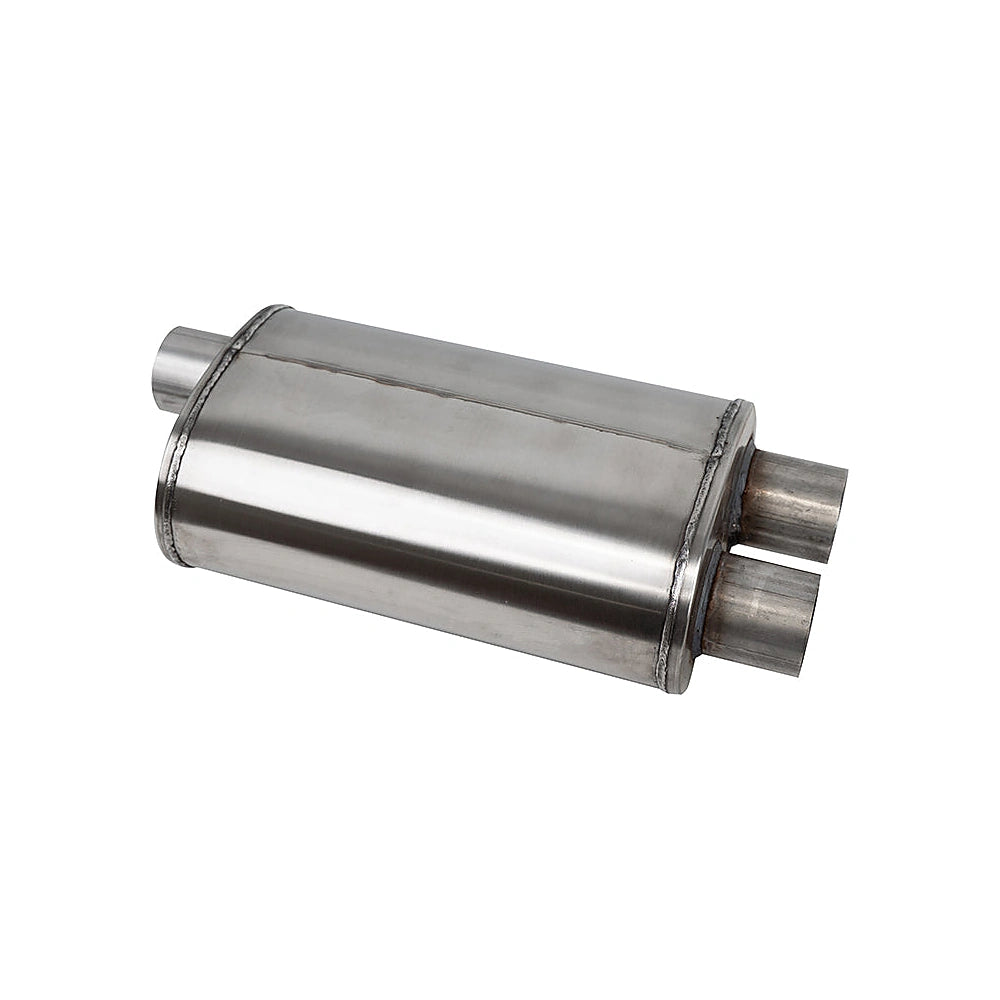 Corsa PRO-Series Tuned 304SS Muffler 2.5in Single Inlet / Dual Outlet - 19in OAL - CORSA Performance CPD2525
