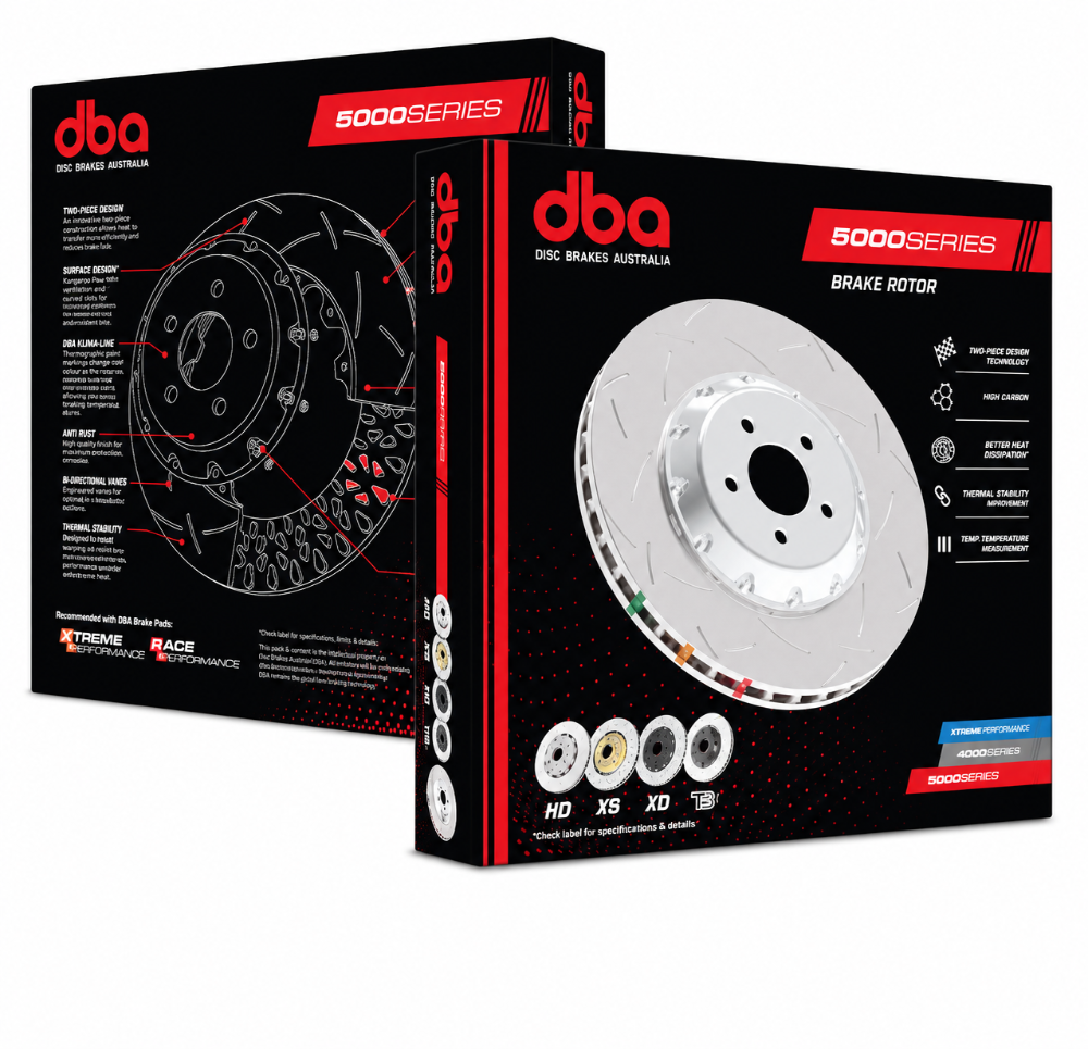 Front DBA slotted rotor upgrade with black hat for 2013-2014 Corvette Z51