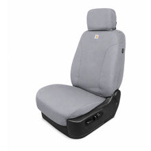 Load image into Gallery viewer, Covercraft Carhartt SeatSaver seat cover fully installed on front bucket seat, gravel color