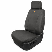 Load image into Gallery viewer, Covercraft Carhartt Super Dux seat cover fully installed on front bucket seat, black, Ranger