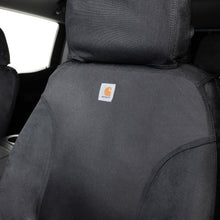Load image into Gallery viewer, Carhartt logo patch on Covercraft Super Dux SeatSaver seat cover in Black