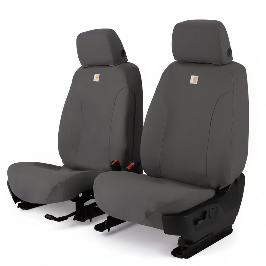 Covercraft 19-24 Chevrolet Silverado Carhartt SeatSaver Custom Front Row Seat Covers - Gravel - Covercraft CVRSSC3475CAGY