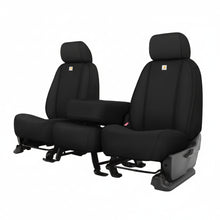 Load image into Gallery viewer, Covercraft Carhartt SeatSaver black front bench seat covers installed in a Ford Ranger SuperCrew rear cab